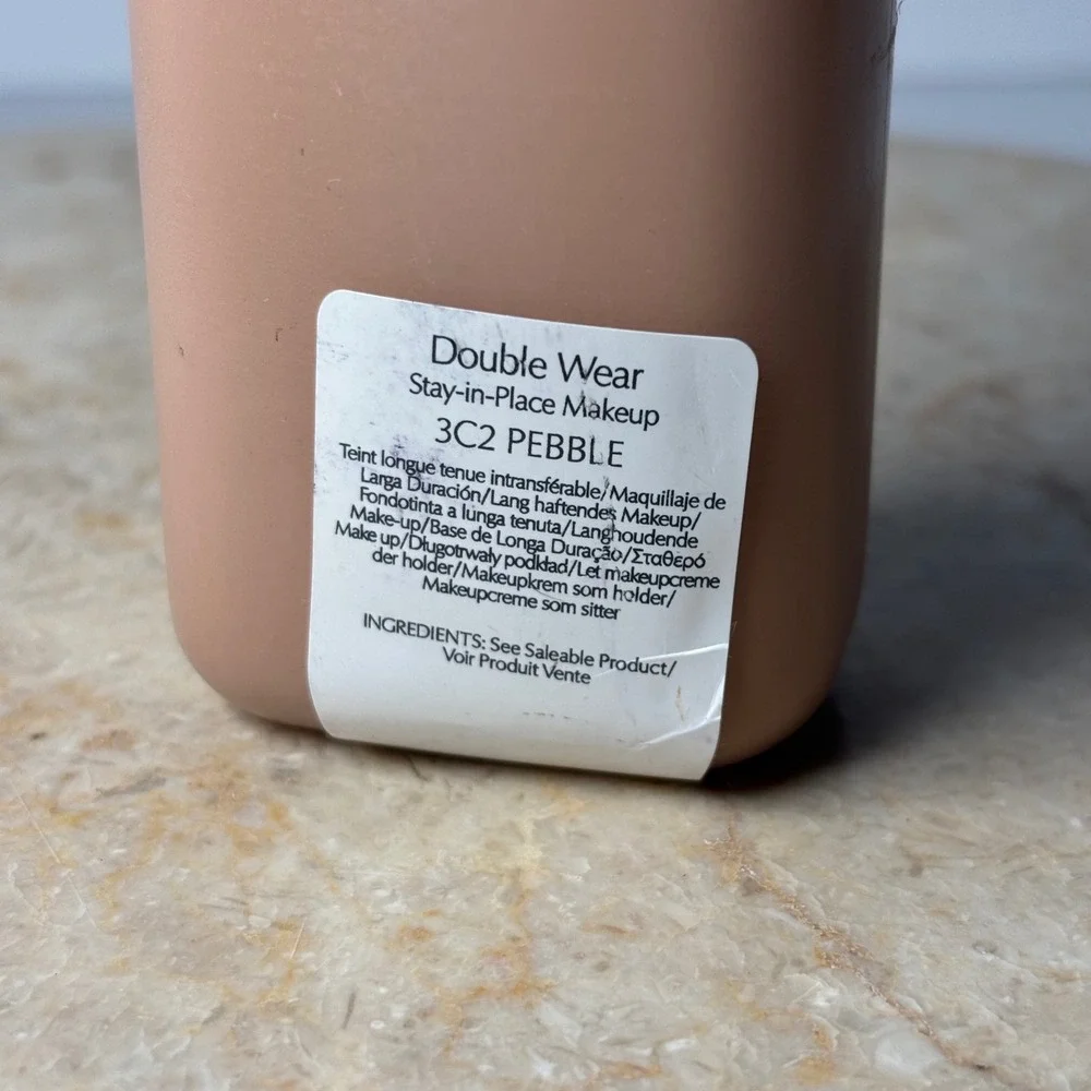 Estee Lauder Double Wear Stay-in-Place Makeup 3C2 Pebble Foundation Liquid 6.7oz